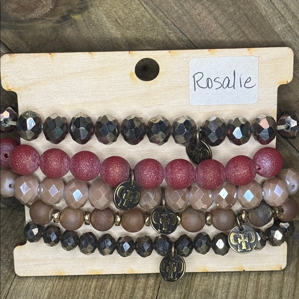 Pink Panache Rosalie Beaded Bracelet Stack - Picture 5 of 7